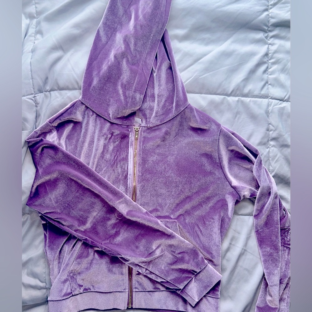 Fabletics velvet star zip up hoodie
